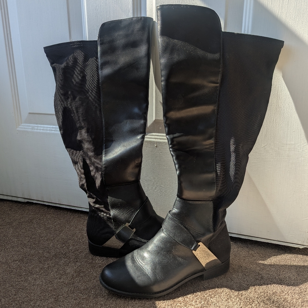 Over-the-Knee Boot with Metal Harness Hardware